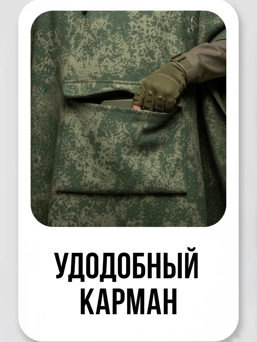 Плащ-пончо с защитой от тепловизора Огнезащитное генерация 2 — изображение 7