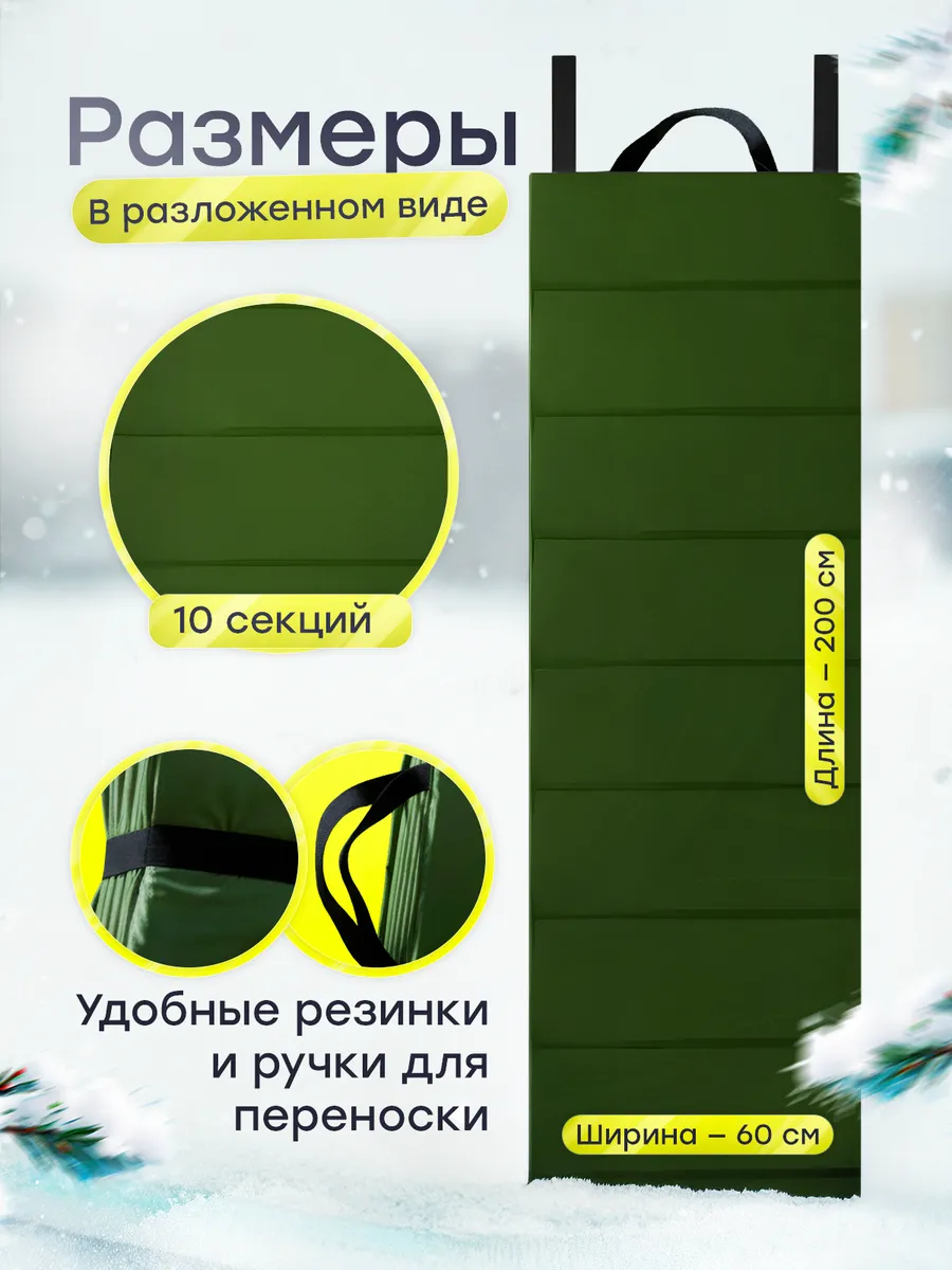 Тактический коврик каремат олива — изображение 2
