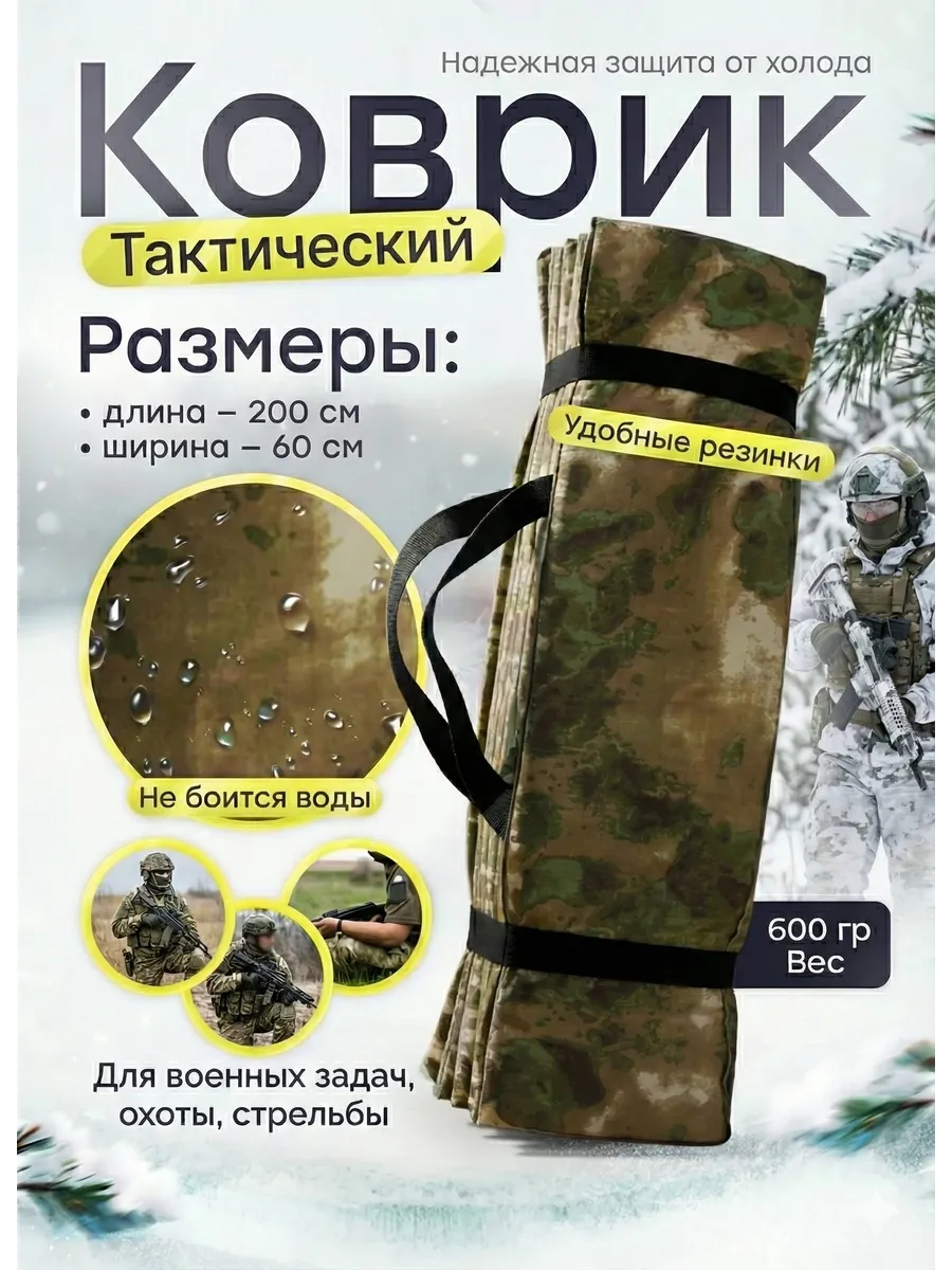 Тактический коврик каремат мох — изображение 2