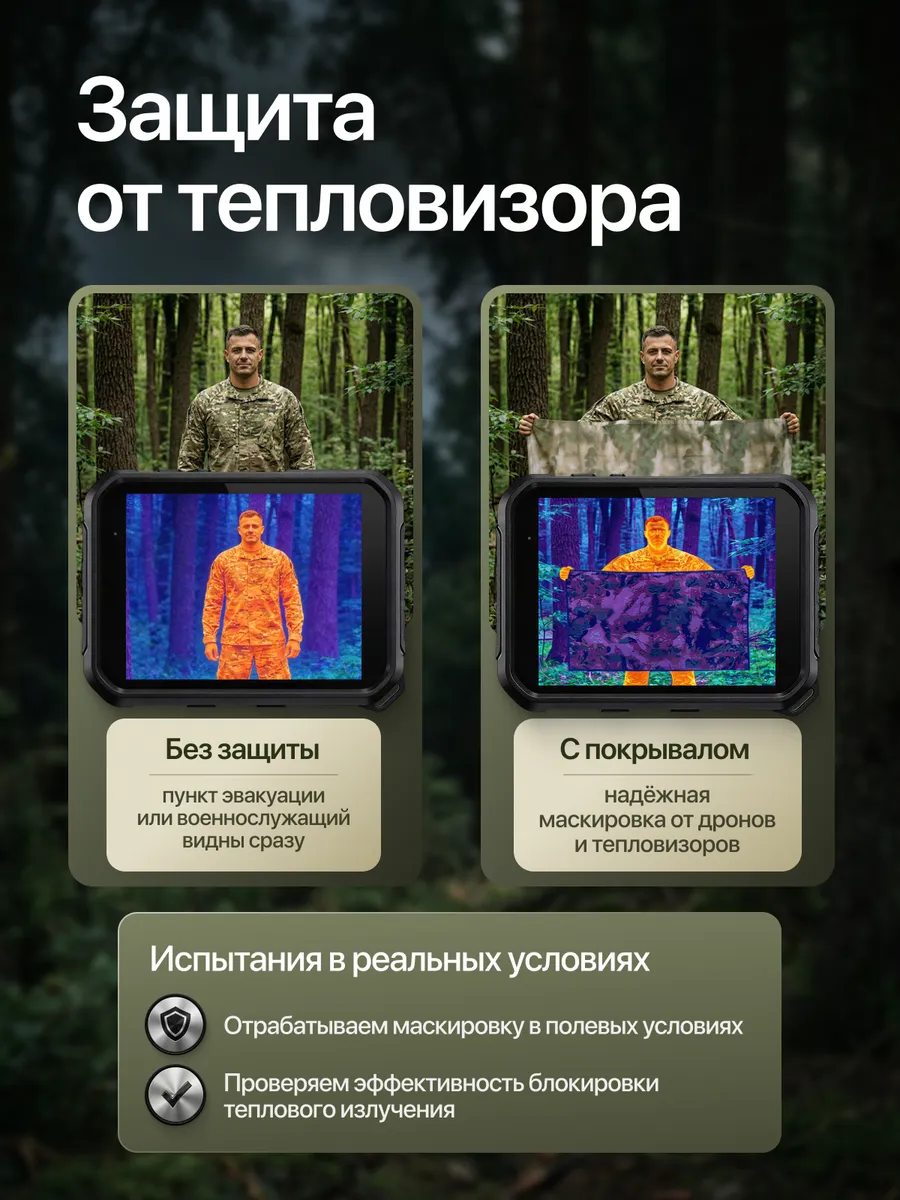 Антидроновое одеяло 200х200 мох — изображение 6